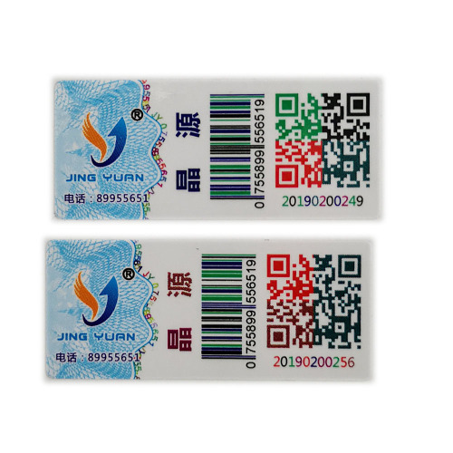 Etiqueta engomada del código QR impermeable