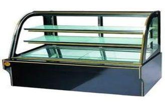 Glass Door Upright Cake Cooling Showcase Granite Base , Foo