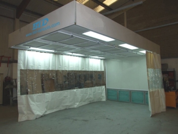 Curtain Spray Booth/ Paint Booth with PVC/Preparation Room with CE