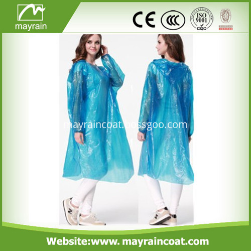 Stock Sale PE Disposable Raincoat