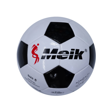 Tamanho 5 Bola de futebol preto e branco de PVC em preto e branco