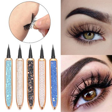 1PC 2 In 1 Magic Diamond Bling Glitter Lash Liner Glue Pen Self-Adhesive Waterproof Long Lasting Liquid Eyeliner Eye Makeup Tool