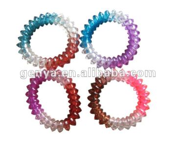 Hot-selling Kids/women Rock&roll Spiral Bracelets& Spiral band with mixed colors