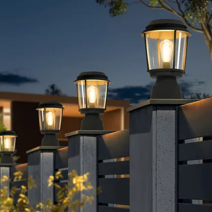 Energy Saving Retro Villa Courtyard Lighting: Garden Lamp Gate Decoration Outdoor Pillar Lights