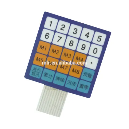 High quality fireproof membrane switch with 3M adhesive