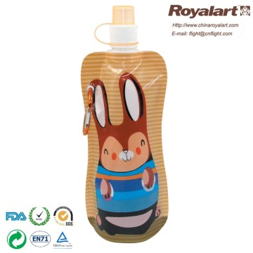250ml Lovely cartoon foldable water bottle for kids