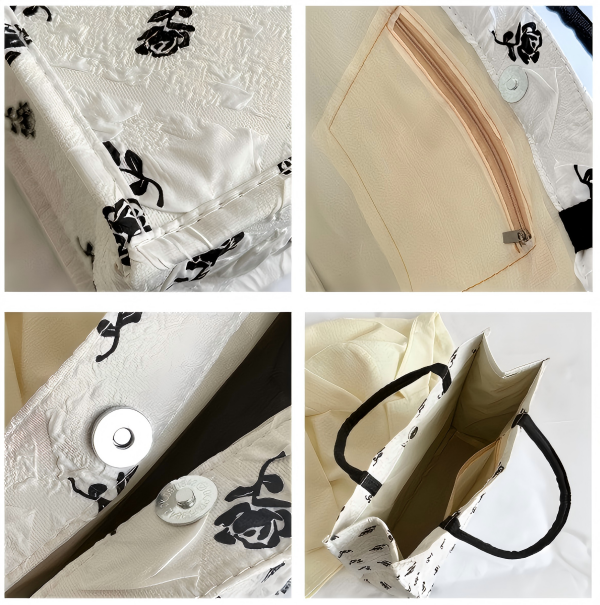 Large-capacity women's canvas shoulder bag