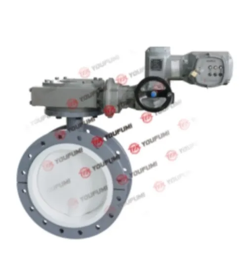 Electric operator PTFE Lined Butterfly Valve Flange Type