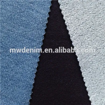 french terry yarn dyed fabric knit denim fabric