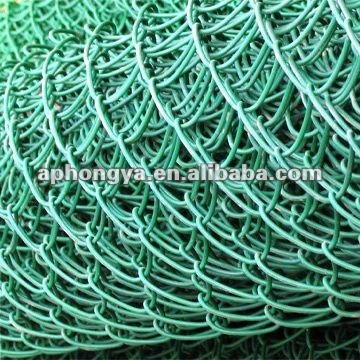 yellow vinyl coated chain link fence