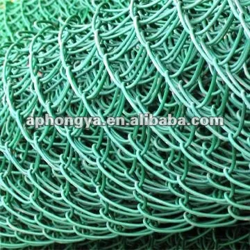 yellow vinyl coated chain link fence