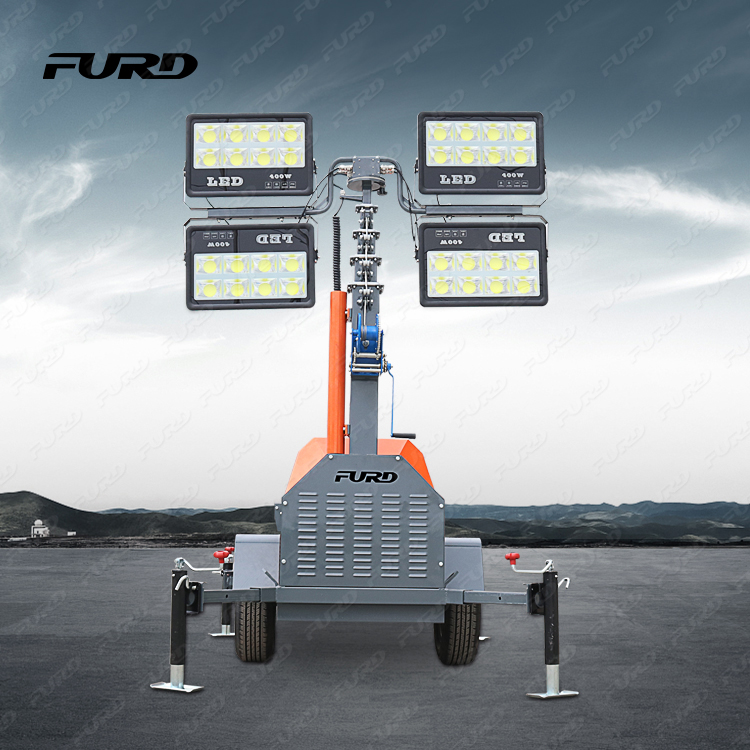 7M Mast Lighting Tower Generator Industrial Outdoor Light Tower لموقع البناء والتعدين