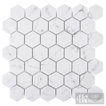 Hexagon Glass Mosaic Tile for Shower Walls