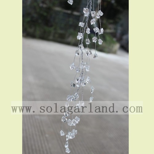 Transparent Acrylic Stone Shape Bead Garland Tree Branches