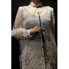 blusa blanca manga larga