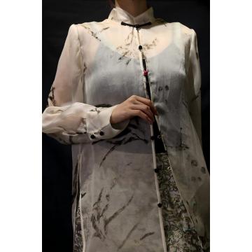 blusa blanca manga larga