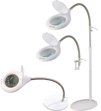 Large Lens Book Reading Light - LED Magnifying Glass with Clamp