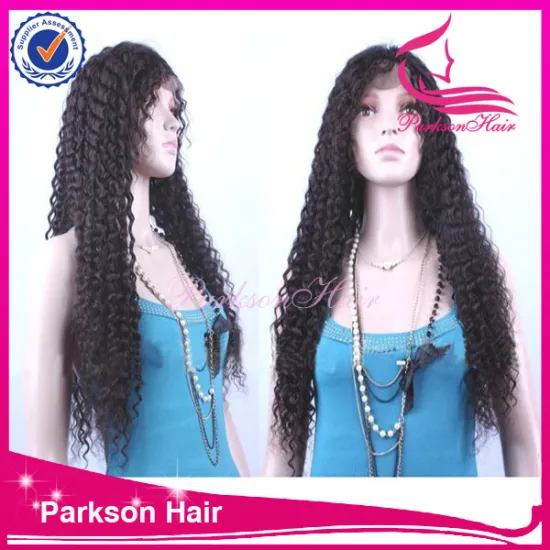 Hot sale water wave virgin hair natural color good quality heavy density cheap 8-26inch brazilian hair glueless full lace wig