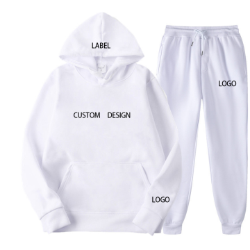 Plus Size Size Logo Logic Pullover Hoodie และชุดกางเกงขายาว