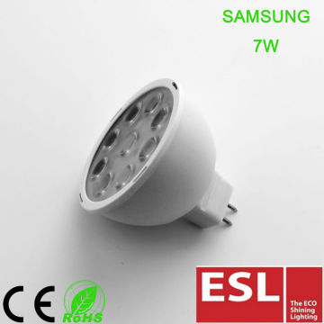 9leds SAMSUNG smd 3623 spot light 12v 500lm mr16 led spotlight mr16 7w 12V