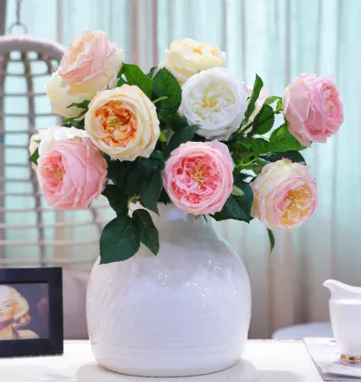 Hot Sale Summer Flowers: Artificial Austin Roses for Wedding Decor