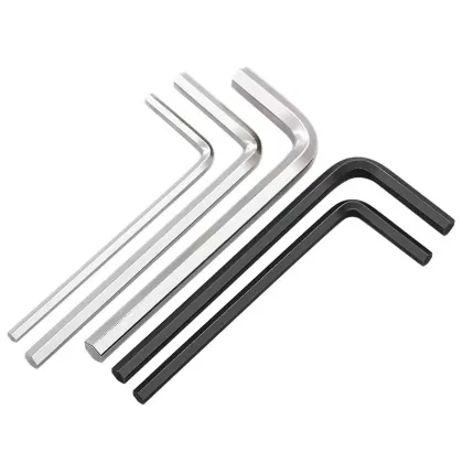 Carbon Steel Black Silver L-Shaped Allen Wrench Metric Keys