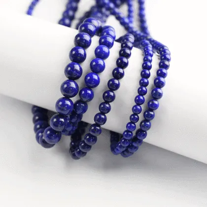 Lapis Lazuli Beads Genuine Gemstone Round Loose Beads