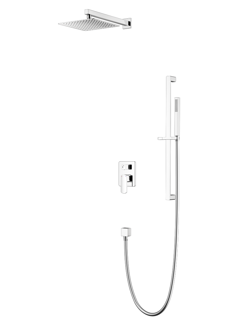 Two functions Square Shower Package with Slide Bar