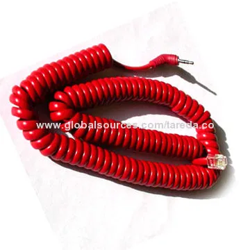 Telephone Coiled Cord with 2.5mm Plug