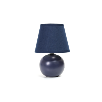 Cheap Nordic Table Lamps with Navy Blue Ceramic Base for Hotel and Home Décor