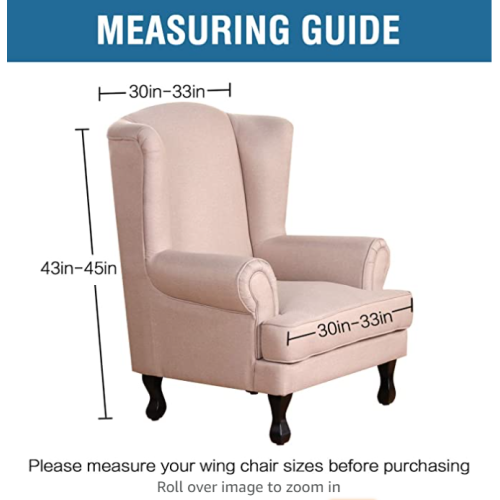 Wingback Chair Sofa Slipcover 2-Pieces
