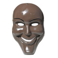 Máscara de PVC de terror com sorriso assustador marrom