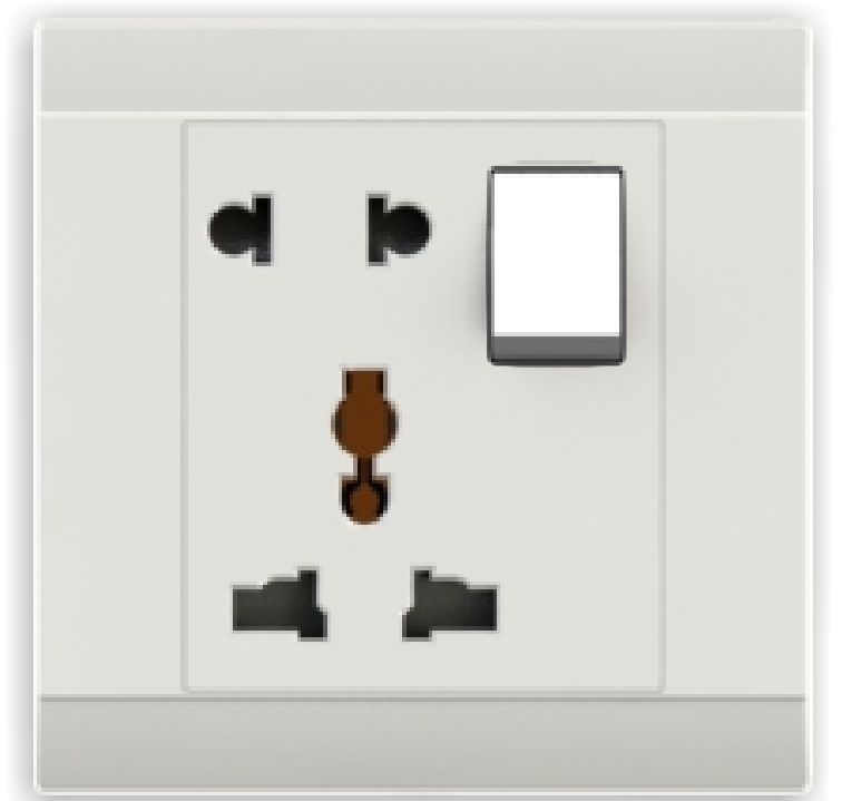 16A two pin and multifunction socket