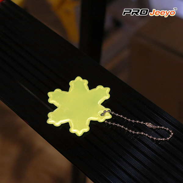 Reflective Hi Vis Snowflame PVC Walking Reflector Pendant