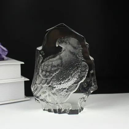 Standing Eagle Crystal Craft Unique Crystal Eagle Iceberg Award