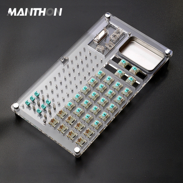 Kelowna Monstergear Blush Acrylic Plate MX Outemu Box White Transparent Magnetic Keyboard Switch Lube Station