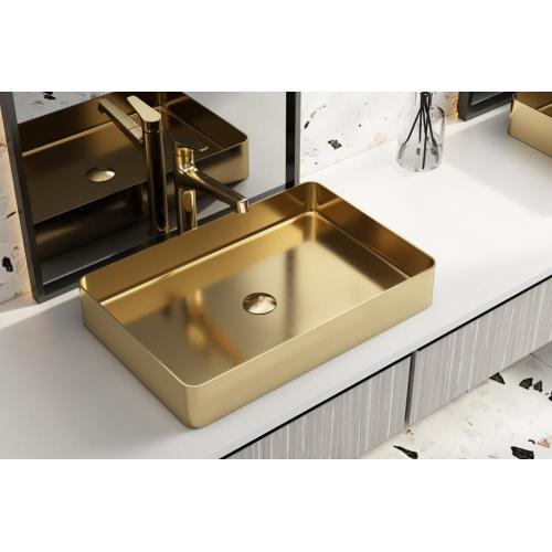 Stainless Steel Gold Big Bathroom Wash Basin