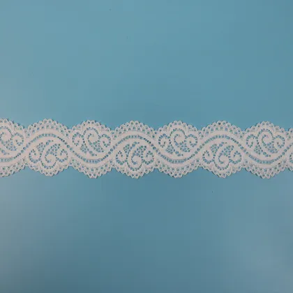 Wave flower design spandex nylon lace 4.3cm