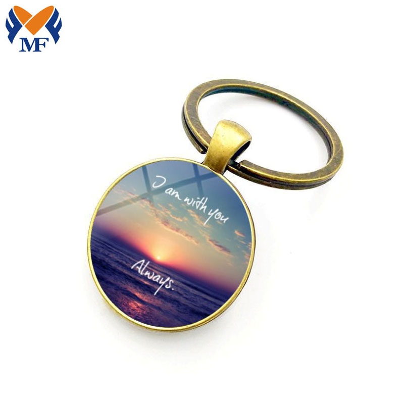 लोगो के साथ कस्टम मुद्रित epoxy keychain