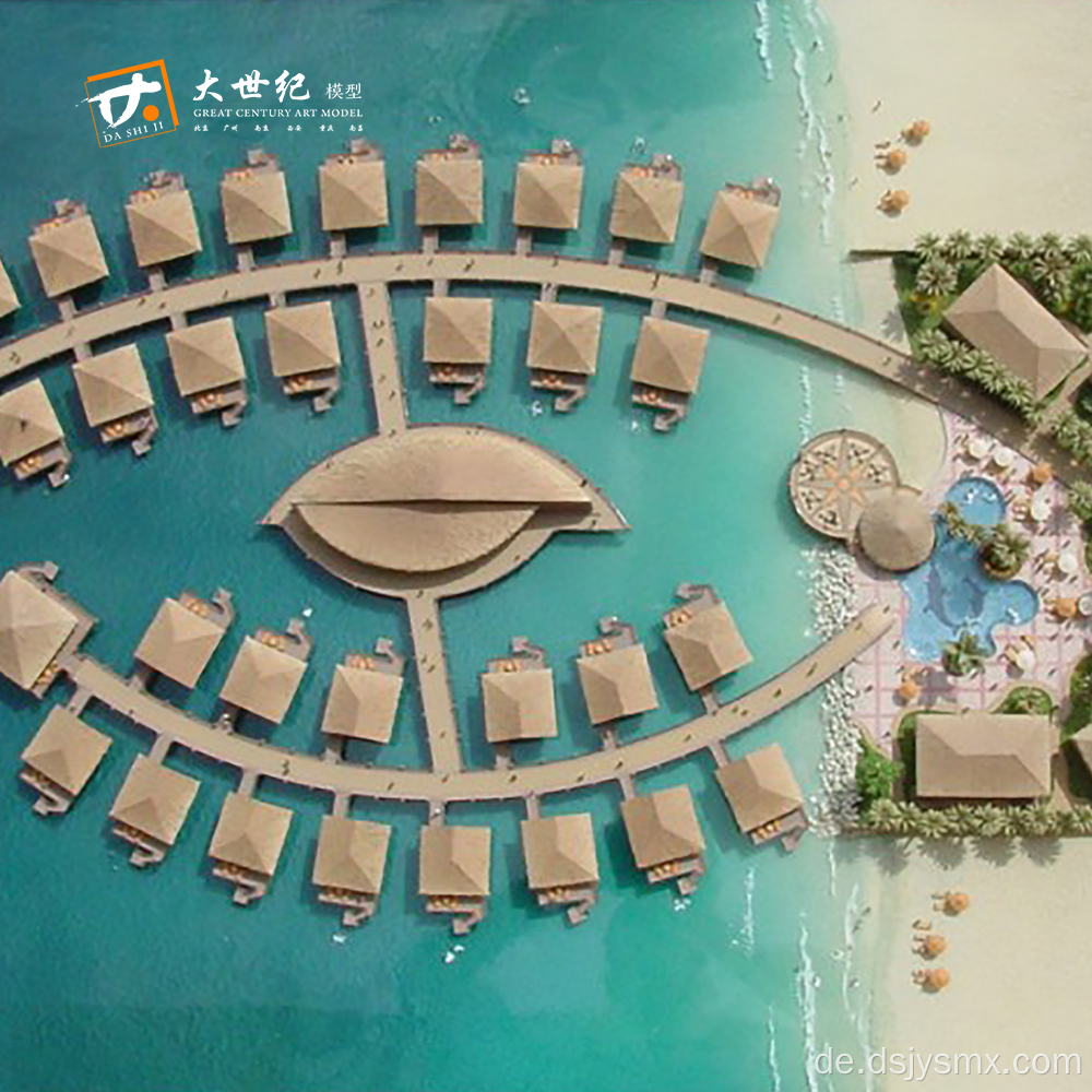 Maldives Beach Hotel Miniaturmodell