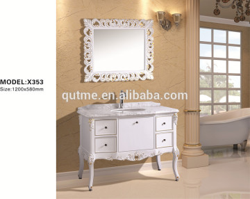 Autme uesd solid wood furniture bathroom vanity cabinet with mirror
