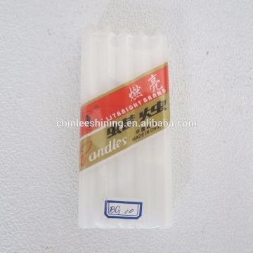 Pure paraffin wax white candles, stick household candles