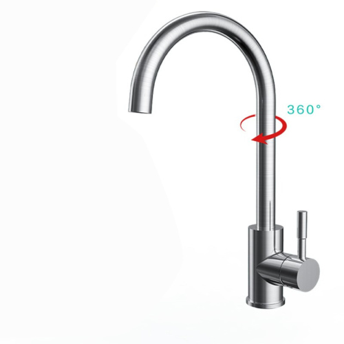 304 Stainless Steel Single Handle Kitchen Sink Faucet