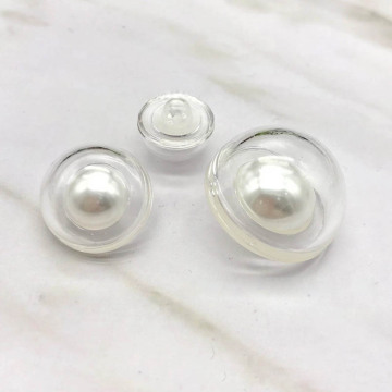 Transparent Pearl Button coat mushroom decorative button