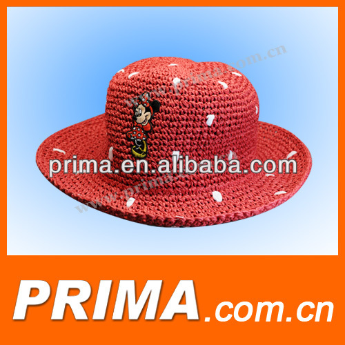 Cheap Kids foldable straw hat wholesale