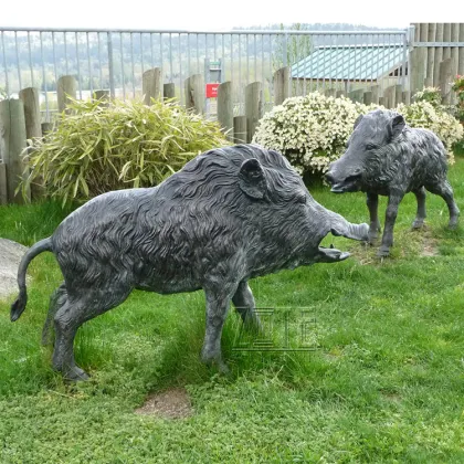 Outdoor Decoration Animal Sculpture Wild Boar Statue