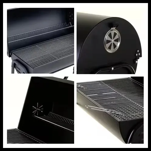 Factory Price Outdoor Kitchen Big Size Oil Drum Cylinder Barrel BBQ Charcoal Grill for Outdoor Garden