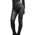 Fishnet Trim lacet up Pant en cuir Pant femme