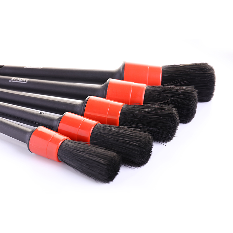 Wholesale 5pcs Car Detailing Brush Set Car Beauty Cleaning Brush Set black  From China