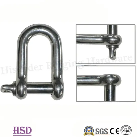 Stainless Steel304/316 U. S. Type G210 Dee Shackle for Marine Rigging